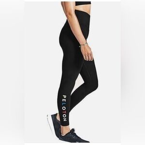 Peloton Women's Black Leggings with Multicolor Logo